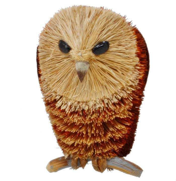 Brushart Bristle Brush Animal Owl on Branch